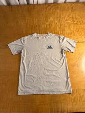 Patagonia Light Gray Short Sleeve Tee with Mountain Logo